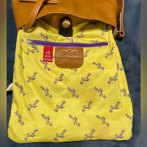 Mario Hernandez Leather Butterfly Shoulder Bag OS - Picture 6 of 16